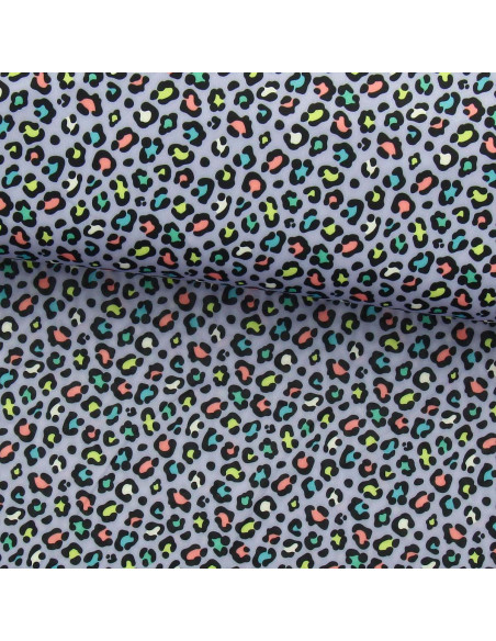 Tejido de lycra para traje de baño - Leopardo violeta