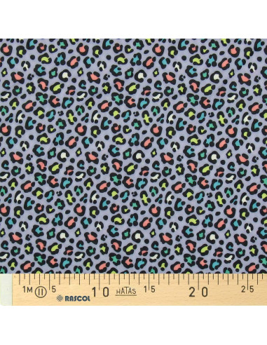 Tejido de lycra para traje de baño - Leopardo violeta