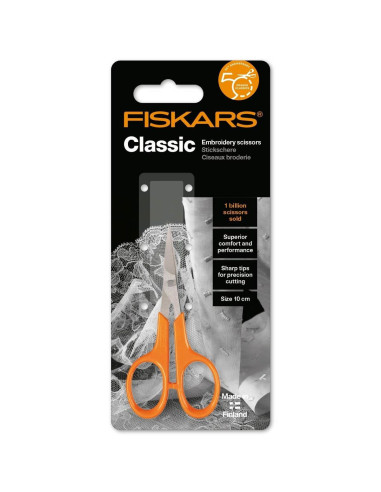 Tijeras Fiskars precisión hojas rectas 10 cm