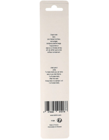 Lápiz de tiza Zebra Bohin - Blanco