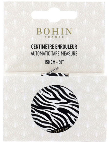 Cinta métrica con diseño de costura 150 cm Cebra Bohin