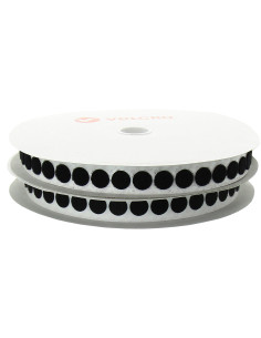 Pastillas VELCRO® Brand negras - Rollo de 25 m - Ø 19 mm