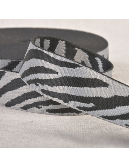Correa para animales - Cebra gris y negra