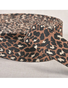 Correa para animales - Leopardo marrón chocolate