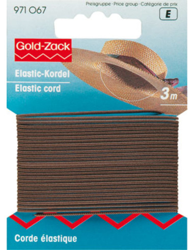 Elástico para sombrero marrón