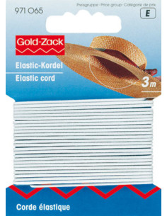 Elástico de sombrero blanco