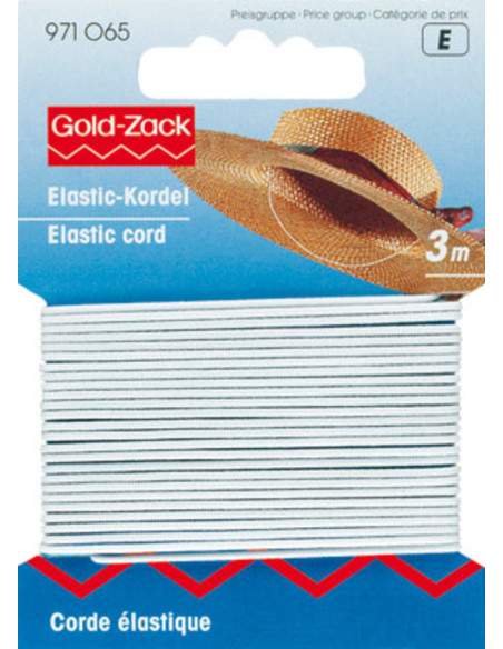 Elástico de sombrero blanco