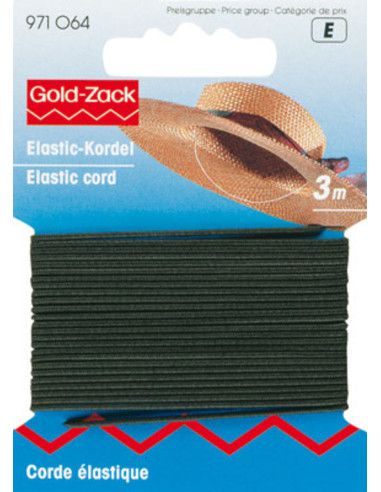 Elástico de sombrero negro