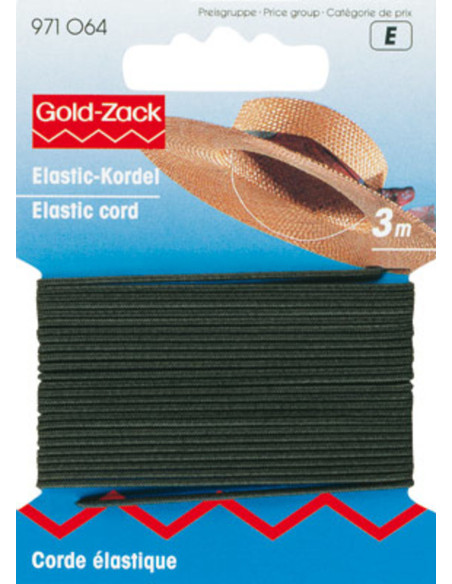 Elástico de sombrero negro
