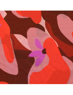Tejido de viscosa fantasía - Aimael rojo y violeta 2