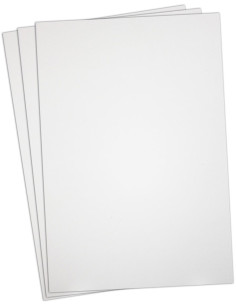 Paquete de 3 hojas de espuma 3D Puffy de 2 mm para bordado - Blanco 2