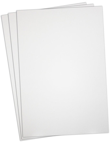 Paquete de 3 hojas de espuma 3D Puffy de 2 mm para bordado - Blanco