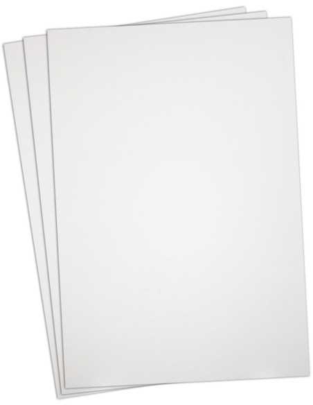 Paquete de 3 hojas de espuma 3D Puffy de 2 mm para bordado - Blanco