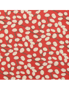 Tejido de muselina estampada - Lunaria roja 2