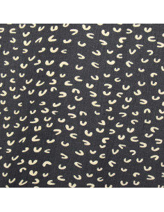 Tejido de muselina estampada - Abstracto negro 2