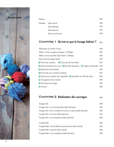 Libro de lecciones de tejido Sakiori