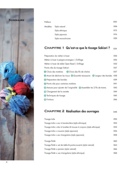 Libro de lecciones de tejido Sakiori