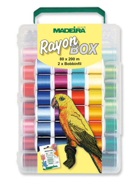 Maletín de hilos de bordar Deluxe Rayon 200 m Madeira