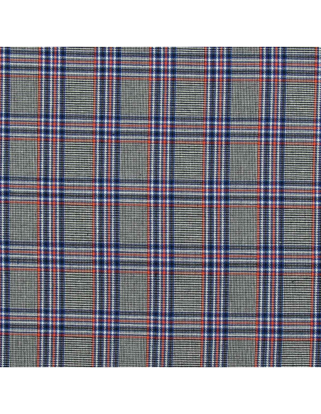 Tejidos escoceses de tartán de moda - Azul, negro y naranja