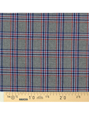 Tejidos escoceses de tartán de moda - Azul, negro y naranja