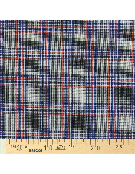 Tejidos escoceses de tartán de moda - Azul, negro y naranja