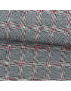Tejidos escoceses de tartán de moda - Negro y rojo