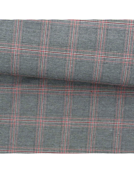 Tejidos escoceses de tartán de moda - Negro y rojo