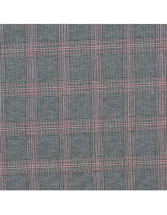 Tejidos escoceses de tartán de moda - Negro y rojo 2