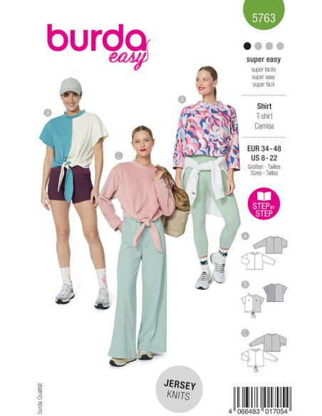 Patrón de camiseta - Burda 5763