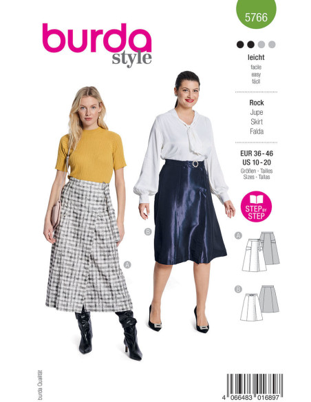 Patrón de falda - Burda 5766