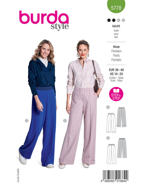 Patrón de pantalón - Burda 5778