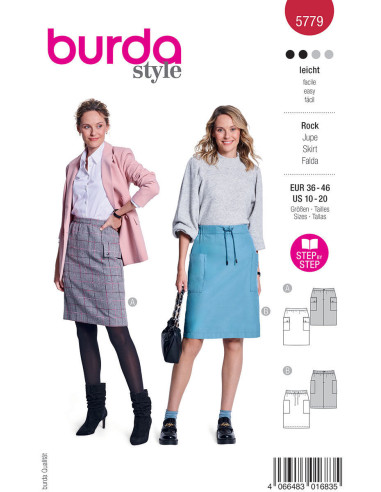 Patrón de falda - Burda 5779