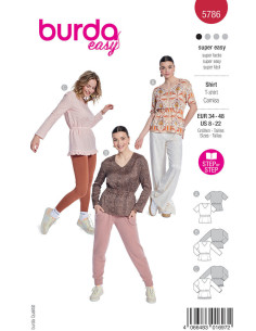 Patrón de camiseta - Burda 5786