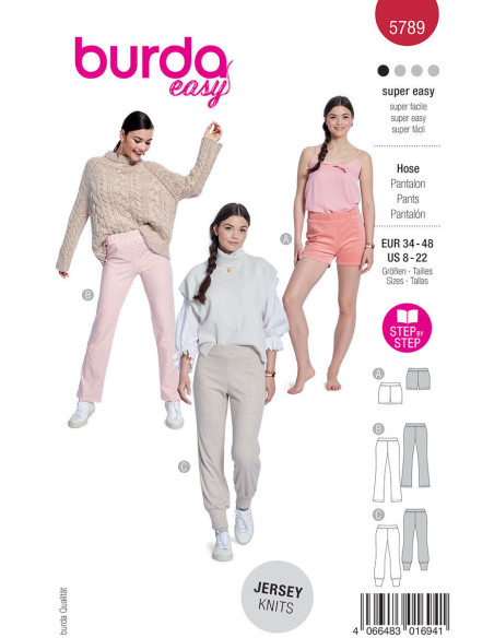 Patrón de pantalón - Burda 5789