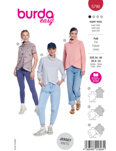 Patrón de suéter - Burda 5790