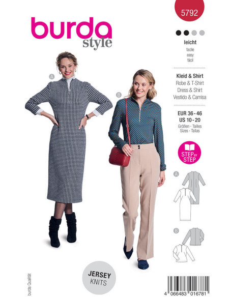 Patrón de vestido y camiseta - Burda 5792