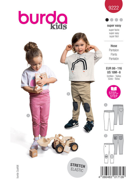 Patrón de pantalón - Burda 9222
