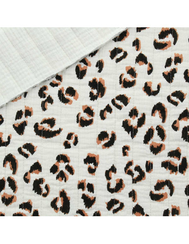 Tejido de algodón acolchado - Beige crudo