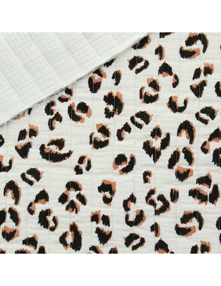 Tejido de algodón acolchado - Beige crudo