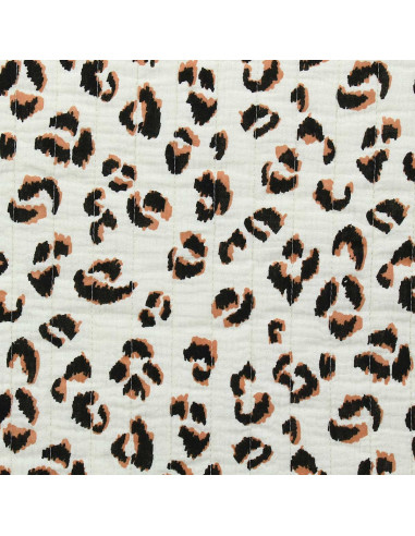Tejido de algodón acolchado - Beige crudo