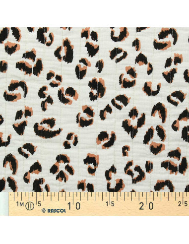 Tejido de algodón acolchado - Beige crudo