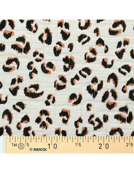 Tejido de algodón acolchado - Beige crudo
