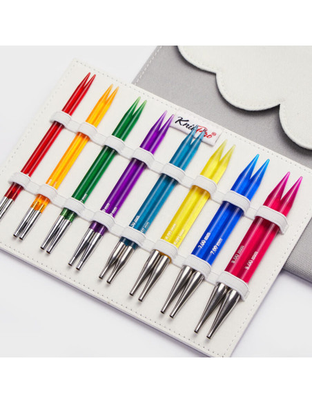Kit de agujas circulares para tejer KnitPro Deluxe Spectra