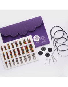Kit de agujas circulares para tejer KnitPro Deluxe Symfonie Wood