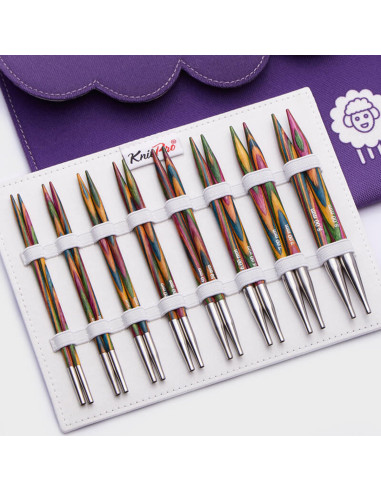 Kit de agujas circulares para tejer KnitPro Deluxe Symfonie Wood