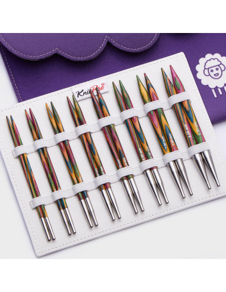 Kit de agujas circulares para tejer KnitPro Deluxe Symfonie Wood