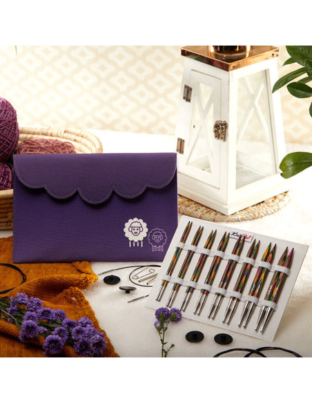 Kit de agujas circulares para tejer KnitPro Deluxe Symfonie Wood
