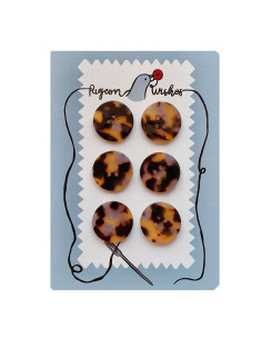 Tarjeta de 6 botones de biorresina de 25 mm 4 agujeros - Beguiled