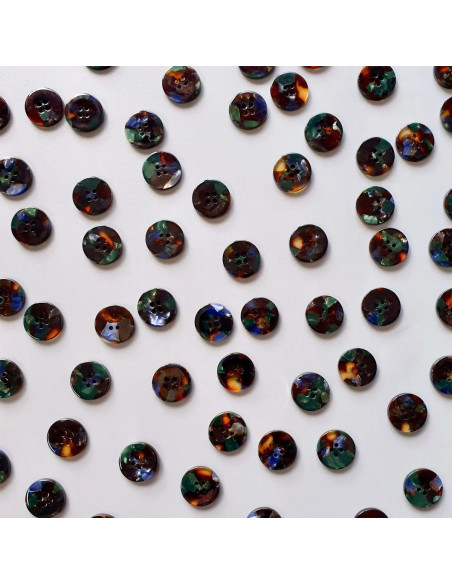 Paquete de 15 botones de biorresina de 15 mm 4 agujeros - Grimorio