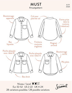 Patrón de camisa Must - Atelier Scämmit 2